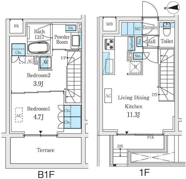 ＳＴＡＮＤＺ柿の木坂 101号室の間取り図